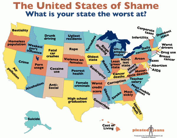 What is your state the worst for?