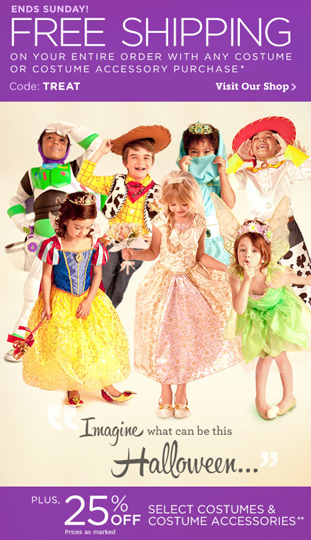 Disney Store Halloween Costumes 25%OFF+免運