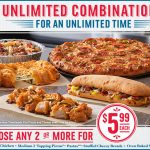 懶得煮飯，Domino’s pizza及多款餐點只需$5.99(Until 2/22)