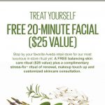 AVEDA送你價值$25的免費護膚療程 (Until 3/28)