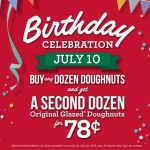Krispy Kreme 慶祝78歲生日，第二打甜甜圈只要78 ¢! (7/10)