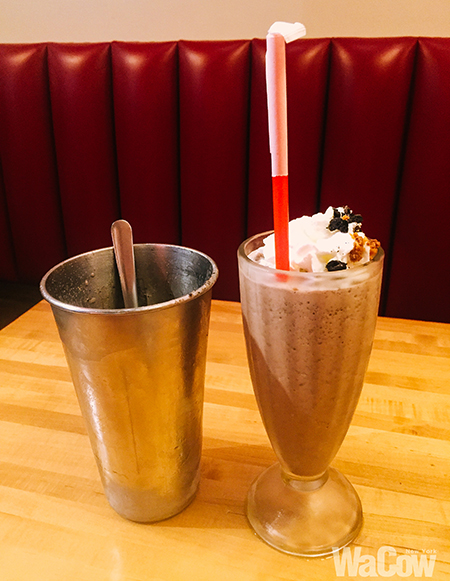 Butterfinger mixed with Chocolate Oreo Shake