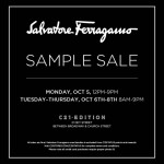 購物狂看過來！Salvatore Ferragamo Sample Sale（10/5-8）