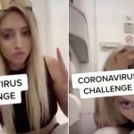 影／美國女子拍片舔飛機廁所板！？全新網絡挑戰「Coronavirus Challenge」好傻眼