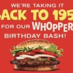 Burger King 週末特惠！慶祝 Whopper 漢堡上市64週年 每份只要$0.37