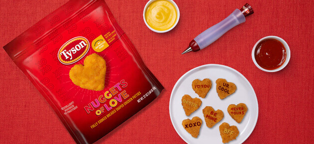 Tyson 推出愛心炸雞塊🧡  在美味的炸雞上給心愛的人寫下心語心願