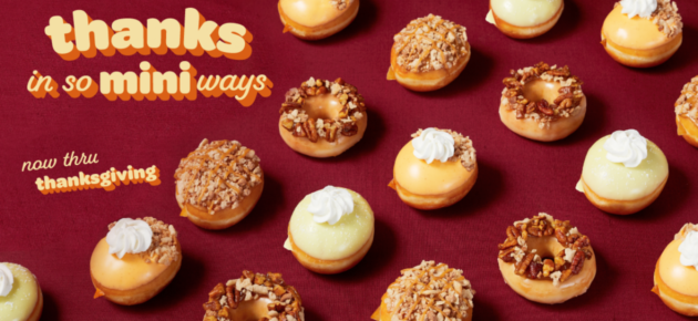 Krispy Kreme 推出全新 Thanksgiving Mini Pie Doughnuts 感恩節迷你派甜甜圈