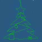 空中「畫」出聖誕樹 美飛行員用飛行軌跡送祝福