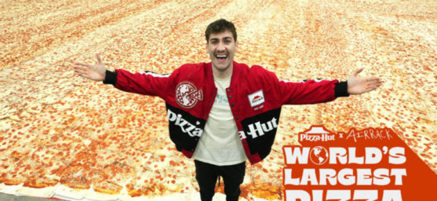 打破 Guinness 紀錄！Airrack 與 Pizza Hut 合作出世界最大比薩餅