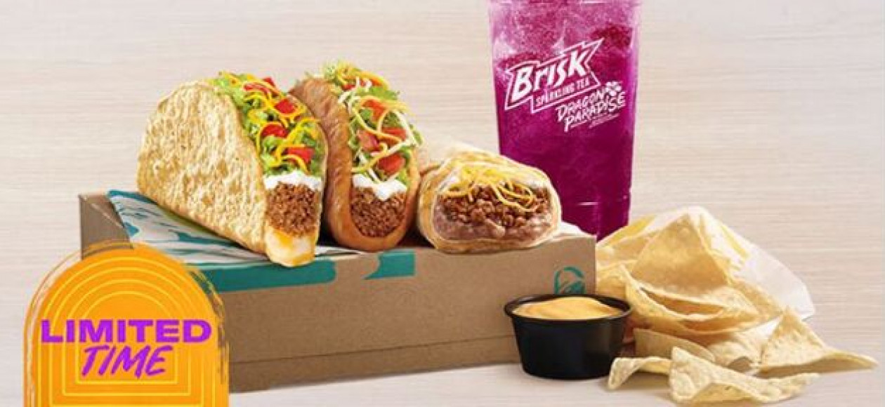 Taco Bell 限時豪華套餐 Deluxe Cravings Box 只要$7.99 含 Crispy Melt Taco 酥脆奶酪玉米餅 ...