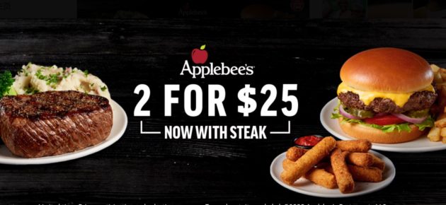 AppleBee’s $25 超值套餐可選頂級西冷牛排