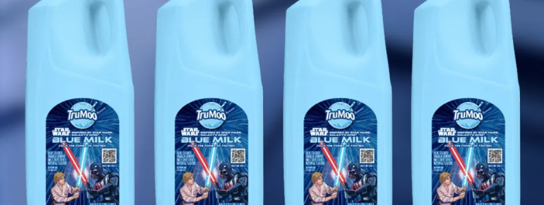 Star Wars 粉絲們， 星際大戰的限量藍色奶包裝已經上架賣囉~