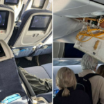 严重气流摇晃飞机，造成乘客多人受伤还有被困在天花板上😨