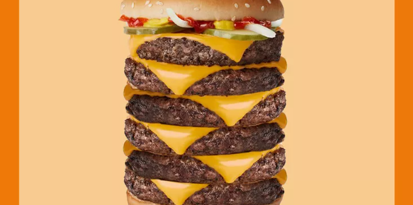 麦当劳分享史上最大汉堡餐点，来看看这里面有多少肉!!